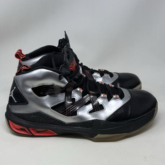 Jordan Melo M9 Basketball Sneakers Mens 12 Sliver Black Carmelo Anthony 2012 - Picture 1 of 15